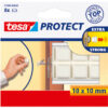TESA      Protect Schutzpuffer   10x10mm 578990000 weiss, selbstklebend   8 Stück