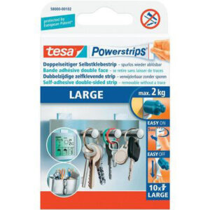 TESA      Powerstrips Large     10 Stück 580000010 ablösbar, Belastbarkeit 2kg
