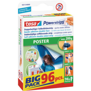TESA      Powerstrips Poster    96 Stück 582130000 Big Pack, ablösbar, Kapaz.200g