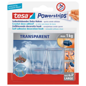 TESA      Powerstrips  Deco XL 588130000 transparent            2 Haken