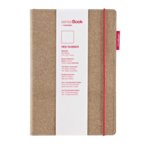 TRANSOTYP senseBook RED RUBBER A5 75020502 kariert, M, 135 Seiten beige