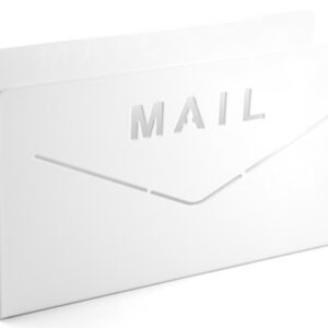 TRENDFORM Briefständer MAIL GK3510    Metall 18x10x5cm weiss