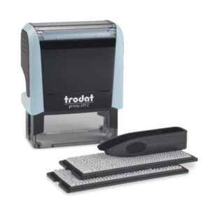 TRODAT    Printy 4912 Typo 4 Zeilen Text 180857    pastellblau