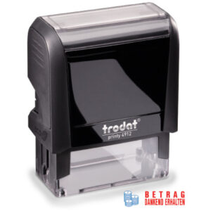 TRODAT    Stempel Betrag erhalten 4912BETRA blau/rot               47x18mm