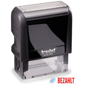 TRODAT    Stempel Bezahlt 4912BEZAH blau/rot               47x18mm