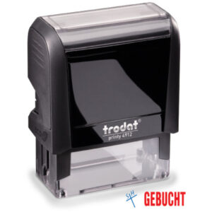 TRODAT    Stempel Gebucht 4912GEBUC blau/rot               47x18mm