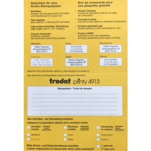 TRODAT    Ersatzgutscheine TP114993  für 4913S