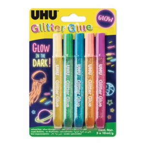 UHU       Glitter Glue Glow 48210     5 Farben
