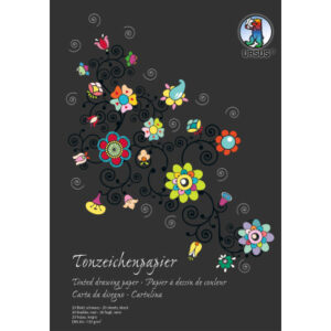 URSUS     Tonzeichenpapier-Block      A4 2134690SE 130g, schwarz         20 Blatt