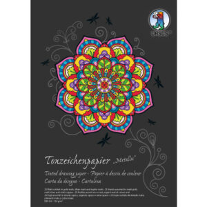 URSUS     Tonzeichenpapier-Block      A4 2134698SE 130g, metallic ass.   20 Blatt