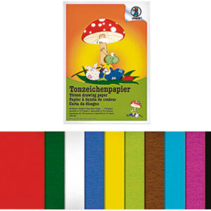 URSUS     Tonzeichenpapier            A4 2134699   130g, 10 Farben ass.  20 Blatt