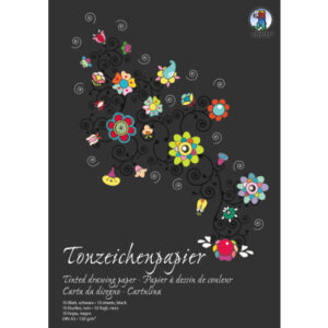 URSUS     Tonzeichenpapier-Block      A3 2154090SE 130g, schwarz         10 Blatt