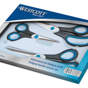 WESTCOTT  Scheren-Set         13/21/25cm N-9002700 schwarz/blau           3 Stück