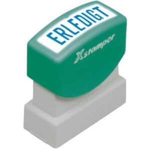 XSTAMPER  Stempel Erledigt GE 18-B   blau