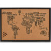 ZELLER    Pinboard World letter 59x40 cm 11570     schwarz