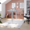 APOLLO    Bürotisch ONE         140x67cm VXMST614  weiss/silber, elektrisch – Bild 4