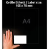 AVERY ZW. Universaletiketten    105x70mm 3426      weiss       800 Stk./100 Blatt – Bild 4