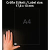 AVERY ZW. Universal-Etikett.   17,8x10mm L4730REV  weiss   8100 Stk./25 + 5 Blatt – Bild 4