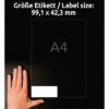 AVERY ZW. Universaletiketten 99,1x42,3mm L4743REV  weiss,non-perm.  1200St./10 B. – Bild 4