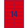 AVERY ZW. Etiketten          99,1x38,1mm L7263R-25 rot                  350 Stück – Bild 3
