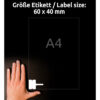 AVERY ZW. Etiketten              60x40mm L7950-20  Kabel, perm.         480 Stück – Bild 4