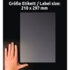 AVERY ZW. Etiketten L8011-10  Antimic. 210x297mm transp. – Bild 3