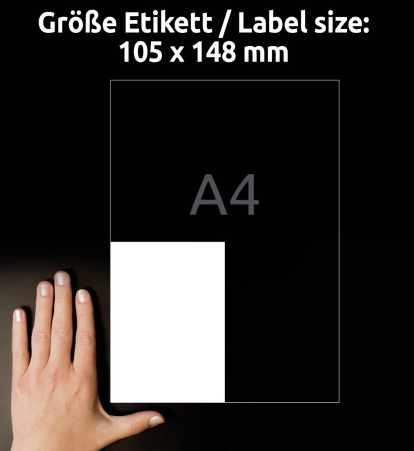 AVERY ZW. Etiketten            148x105mm LR3483-10 weiss, perm.   10 Blatt/4 Stk. – Bild 4