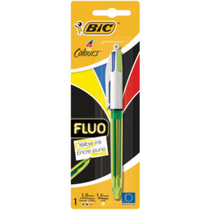 BIC       Kugelschreiber Fluo 933949    4 Colours              Blister