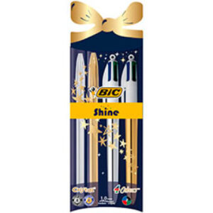 BIC       Kugelschreiber Set Shine 933979    4 Colours              4 Stück