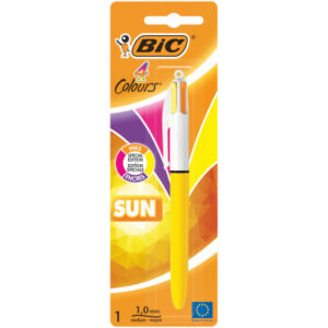 BIC       Kugelschreiber Clip        1mm 949898    4 Colours Sun