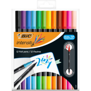 BIC       Fasermalstift Dual Brush 989695    12 Stück, Farben ass.