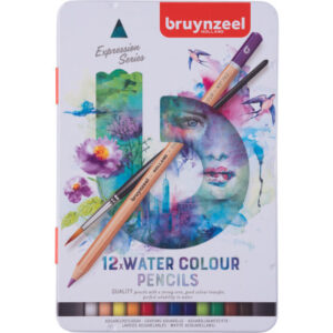 BRUYNZEEL Aquarellfarbstifte Expression 60313012  12 Farben           Metalletui