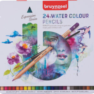 BRUYNZEEL Aquarellfarbstifte Expression 60313024  24 Farben           Metalletui