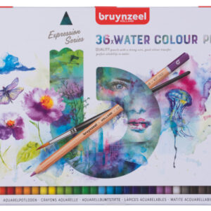 BRUYNZEEL Aquarellfarbstifte Expression 60313036  36 Farben           Metalletui
