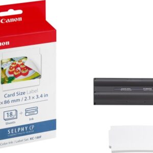 CANON     Farbtinte/Kleberset  8,6x5,4cm KC18IF    CP 100 (Card Size)    18 Blatt