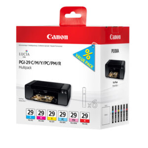 CANON     Multipack Tinte    CMY/PC/PM/R PGI-29    PIXMA Pro-1             6x36ml