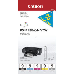 CANON     Multipack Tinte     PBK/CMY/GY PGI-9MUL  PIXMA Pro9500          5 Stück