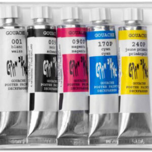 CARAN D'A Deckfarbe Gouache 2003.305  5 Tuben            Karton-Etui