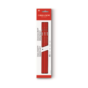 CARAN D'A Bleistift Zimmermann      25cm 211.372   rot                    3 Stück