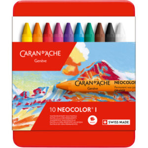 CARAN D'A Wachsmalkreide Neocolor 1 7000.310  10 Farben            Metallbox