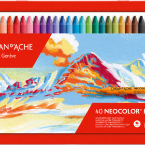 CARAN D'A Wachsmalkreide Neocolor 1 7000.340  40 Farben ass.       Metallbox