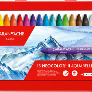 CARAN D'A Wachspastelle Neocolor II 7500.315  15-farbig assortiert