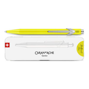 CARAN d'A Kugelschreiber 849 Pop Line 849.970   gelb fluo, mit Metalletui