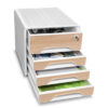 CEP       Schubladenbox Smoove Silva 7-311S    4 Schubl.m Schloss weiss/buche – Bild 2