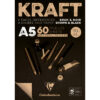 CLAIREFON Block Kraftpapier           A5 975817C   Braun/schwarz         60 Blatt – Bild 2