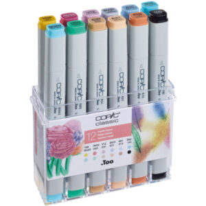 COPIC     Marker Classic 20075704  Pastell-Farben, 12 Stück