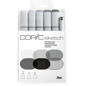 COPIC     Marker Sketch 21075681  Set Sketching Greys, 6 Stück