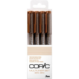 COPIC     Multiliner 22075621  Sepia Set, 4 Stück ass.