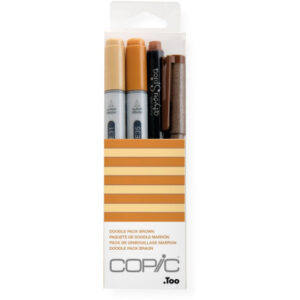COPIC     Marker Ciao 22075647  Doodle pack Brown, 4 Stück