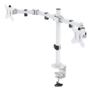 DELTACO   Dual monitor desk arm GAM-040-W 13-32 inch screens White
